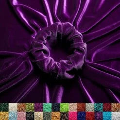 Purple Stretch Velvet Fabric Soft And Smooth