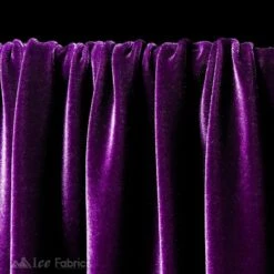 Purple Stretch Velvet Fabric Soft And Smooth -Luxtex Store Purple Ice Fabrics Stretch Velvet Fabric Soft and Smooth 3
