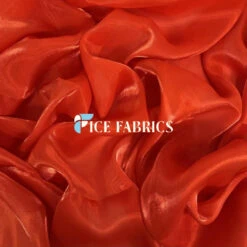 Red Crystal Reflective Liquid Chiffon Fabric