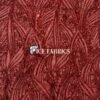 Red Damask Stretch Sequin Fabric On Mesh -Luxtex Store RedDamaskStretchSequinFabricOnMesh1