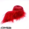 Red Shaggy Mohair Strips Ribbon Faux Fur Fabric Pre Cut Roll
