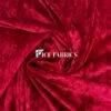 Red Stretch Crushed Velvet Fabric By The Roll