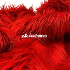 Red Shaggy Mohair Long Pile Faux Fur Upholstery Fabric -Luxtex Store Red 428b251c e431 41e0 a09f 431c79032119 1