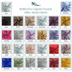 Reflective Liquid Crystal Silky Satin Fabric
