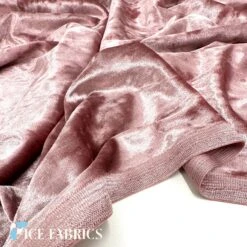 Rose Gold Stretch Crushed Velvet Fabric By The Roll -Luxtex Store RoseGoldStretchCrushedVelvetFabric3