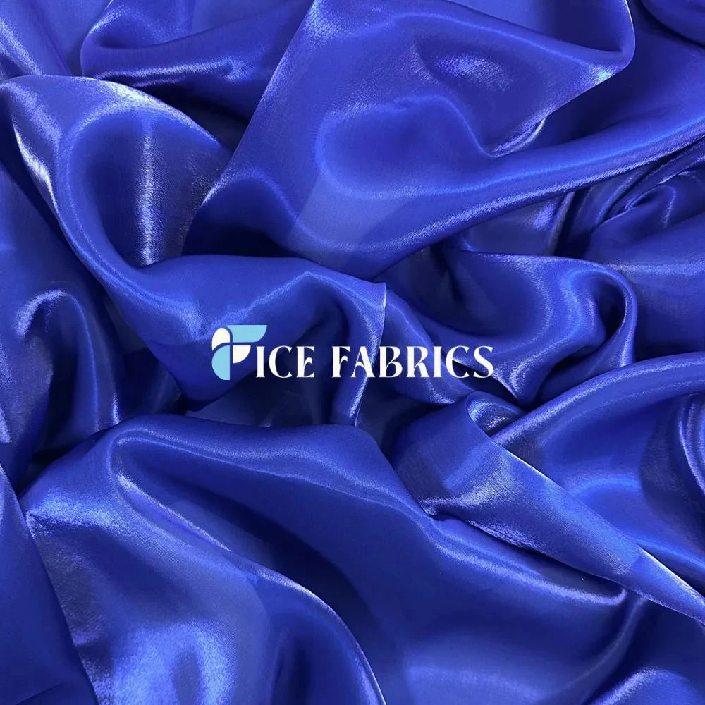 Royal Blue Crystal Reflective Liquid Chiffon Fabric 3 Royal Blue Crystal Reflective Liquid Chiffon Fabric