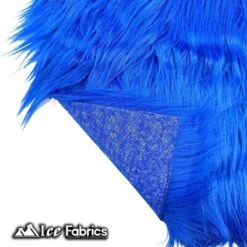 Royal Blue IceFabrics Square Shaggy Long Pile Faux Fur Fabric -Luxtex Store RoyalBlueIceFabricsSquareShaggyLongPileFauxFurFabric 3