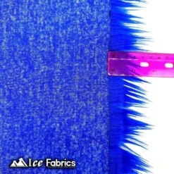 Royal Blue IceFabrics Square Shaggy Long Pile Faux Fur Fabric -Luxtex Store RoyalBlueIceFabricsSquareShaggyLongPileFauxFurFabric 4