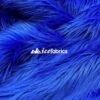Royal Blue Shaggy Mohair Long Pile Faux Fur Fabric By The Yard