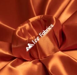 Rust Shiny Bridal Satin Fabric