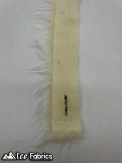 Ivory Shaggy Mohair Strips Ribbon Faux Fur Fabric Pre Cut Roll -Luxtex Store ShaggyMohairStripsRibbonFauxFurFabricPreCutRoll161