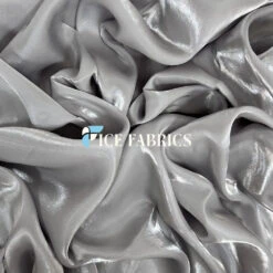 Silver Crystal Reflective Liquid Chiffon Fabric
