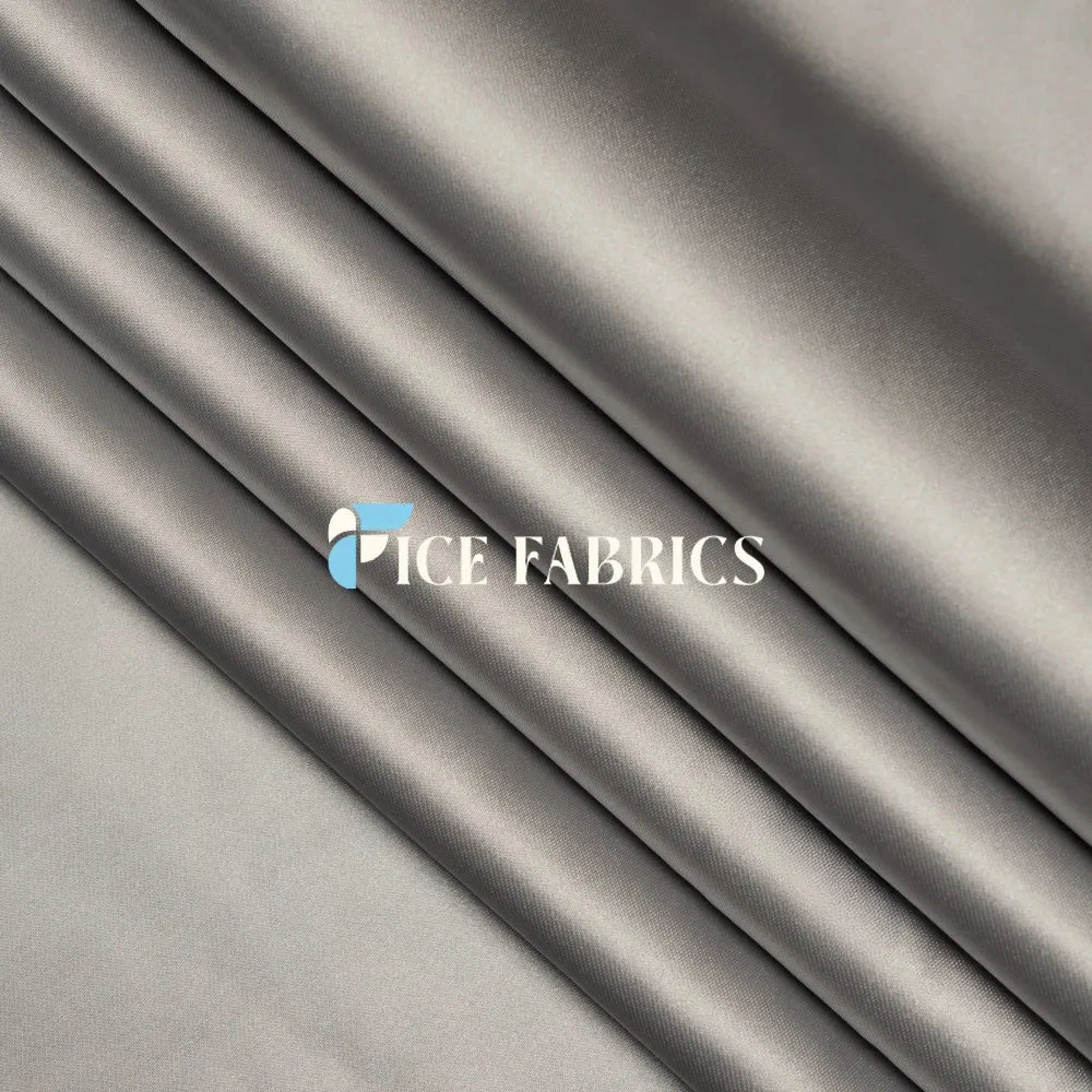 Silver Luxury Silk Stretch Satin Fabric 3 Silver Luxury Silk Stretch Satin Fabric