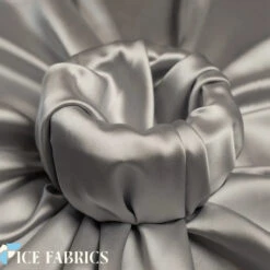 Luxury Silk Stretch Satin Fabric -Luxtex Store SilverLuxurySilkStretchSatinFabricThickSatin2