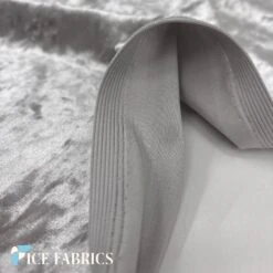 Silver Stretch Crushed Velvet Upholstery Fabric -Luxtex Store SilverStretchCrushedVelvetFabric4 f992c531 8560 4e1d 8f5a c8eca1b0289c