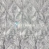 Silver On White Stretch Sequin Fabric On Mesh