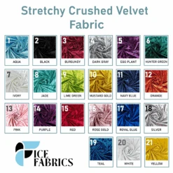 Stretch Crushed Velvet Upholstery Fabric