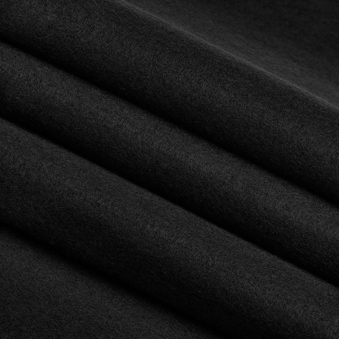72" Wide 1.6 Mm Thick Acrylic Black Felt Fabric By The Yard 5 72" Wide 1.6 Mm Thick Acrylic Black Felt Fabric By The Yard - Image 3