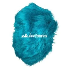 Turquoise Shaggy Mohair Long Pile Faux Fur Upholstery Fabric -Luxtex Store Turquoise4 e310bf9c e843 49a0 bdbe a611facec2ec 1