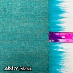 Turquoise IceFabrics Square Shaggy Long Pile Faux Fur Fabric -Luxtex Store TurquoiseIceFabricsSquareShaggyLongPileFauxFurFabric 4
