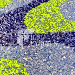 Wavy Lavender Neon Yellow On Lavender Stretch Velvet Sequin Fabric -Luxtex Store WavySequinStretchVelvetFabricbyTheYard LavenderNeonYellowonLavenderVelvetforApparel Costume Decor4