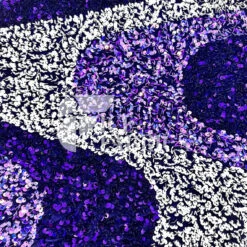 Wavy Purple White On Lavender Stretch Velvet Sequin Fabric -Luxtex Store WavySequinStretchVelvetFabricbyTheYard PurpleWhiteLavenderVelvetforApparel Costume Decor5