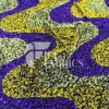 Wavy Purple Yellow On Black Stretch Velvet Sequin Fabric -Luxtex Store WavySequinStretchVelvetFabricbyTheYard PurpleYellowonBlackVelvetforApparel Costume Decor6