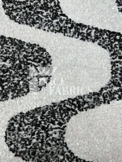 Wavy White Black On White Stretch Velvet Sequin Fabric -Luxtex Store WavySequinStretchVelvetFabricbyTheYard WhiteBlackonWhiteVelvetforApparel Costume Decor6