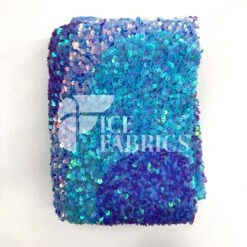Wavy Baby Blue Lavender Iridescent On Blue Stretch Velvet Sequin Fabric -Luxtex Store WavySequinStretchVelvetFabricbyTheYard WideBabyBlueLavenderIridescentonBlueVelvetforApparel Costume Decor7