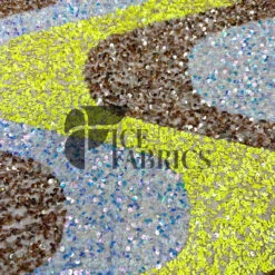 Wavy Champagne Yellow Iridescent On Champagne Stretch Velvet Sequin Fabric -Luxtex Store WavySequinStretchVelvetFabricbyTheYard WideChampagneYellowIridescentonChampagneVelvetforApparel Costume Decor4
