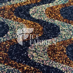 Wavy Gold Black Iridescent On Black Stretch Velvet Sequin Fabric -Luxtex Store WavySequinStretchVelvetFabricbyTheYard WideGoldblackiridescentonBlackVelvetforApparel Costume Decor2