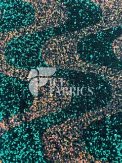 Wavy Hunter Green Iridescent Orange On Green Stretch Velvet Sequin Fabric 17 Wavy Hunter Green Iridescent Orange On Green Stretch Velvet Sequin Fabric -Luxtex Store WavySequinStretchVelvetFabricbyTheYard WideHunterGreenIridescentOrangeonGreenVelvetforApparel Costume Decor7