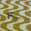 Wavy Yellow White On Yellow Stretch Velvet Sequin Fabric 1 Wavy Yellow White On Yellow Stretch Velvet Sequin Fabric -Luxtex Store WavySequinStretchVelvetFabricbyTheYard YellowWhiteonYellowVelvetforApparel Costume Decor8