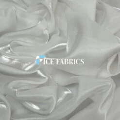 White Crystal Reflective Liquid Chiffon Fabric