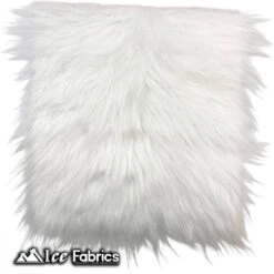 IceFabrics Square Shaggy Long Pile Faux Fur Fabric -Luxtex Store WhiteIceFabricsSquareShaggyLongPileFauxFurFabric 1 1