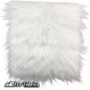 White IceFabrics Square Shaggy Long Pile Faux Fur Fabric