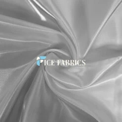 White Reflective Liquid Crystal Silky Satin Fabric