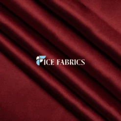 Wine Luxury Silk Stretch Satin Fabric
