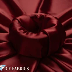 Luxury Silk Stretch Satin Fabric -Luxtex Store WineLuxurySilkStretchSatinFabricThickSatin2 1