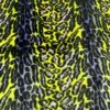 Yellow Blue Leopard Short Pile Faux Fur Fabric By The Yard