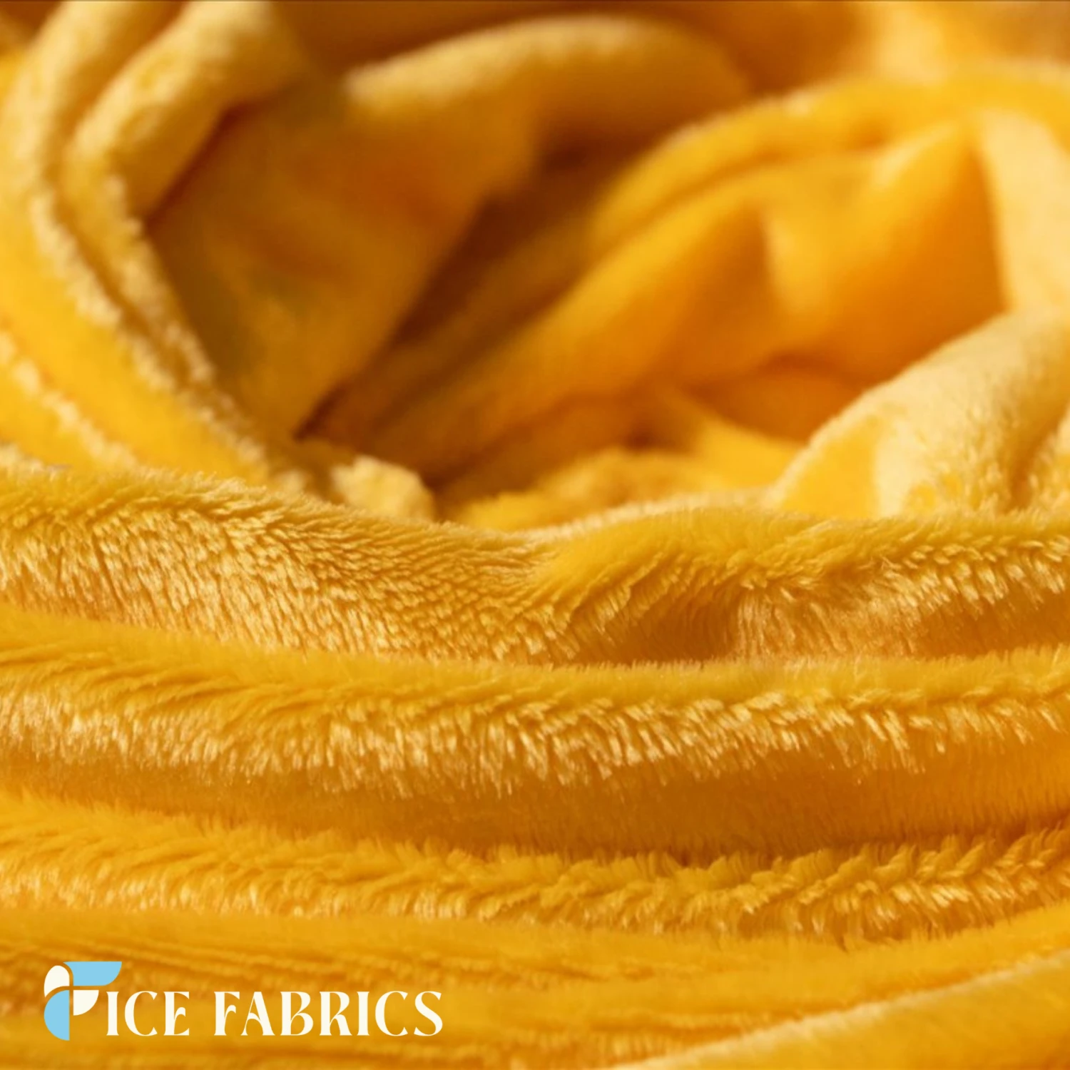 Yellow Rich Solid Minky Fabric By The Roll ( 20 Yards ) Wholesale Fabric 5 Yellow Rich Solid Minky Fabric By The Roll ( 20 Yards ) Wholesale Fabric - Image 3