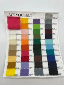 Acrylic Felt Fabric Color Chart