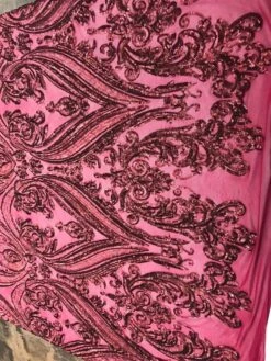 Arabic Designed Burgundy Embroidered 4 Way Stretch Sequin Fabric Sold By The Yard 13 Arabic Designed Burgundy Embroidered 4 Way Stretch Sequin Fabric Sold By The Yard -Luxtex Store arabic designed burgundy embroidered 4 way stretch sequin fabric sold by the yard 445087