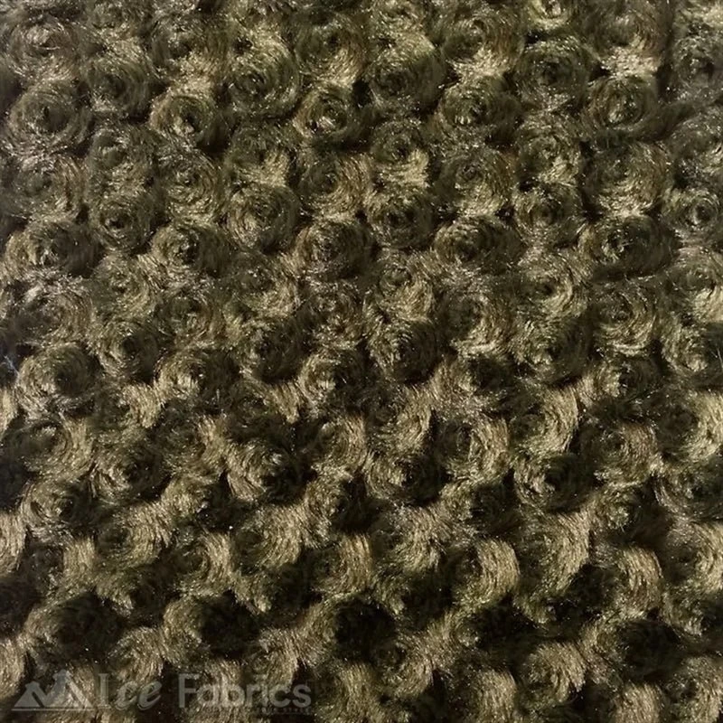 Avocado Minky Rose Rosebud Fabric Blanket Fabric 3 Avocado Minky Rose Rosebud Fabric Blanket Fabric