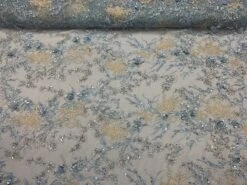 Baby Blue And Ivory Sequin Floral Bridal Fabric/ Beaded Fabric/ 3D Lace Fabric -Luxtex Store baby blue and ivory sequin floral bridal fabric beaded fabric 3d lace fabric 134371