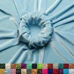 Baby Blue Wholesale Velvet Fabric Stretch | 60" Wide