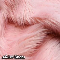 Luxtex Store 9 Baby Pink Shaggy Mohair Faux Fur Fabric Wholesale (20 Yards Bolt)
