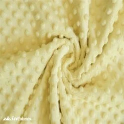 Banana Dot Bubble Minky Fabric By The Yard
