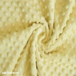 New Colors Dimple Bubble Polka Dot Minky Fabric -Luxtex Store banana02
