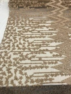 Beaded Embroidered Geometric Handmade Lace Fabric By The Yard -Luxtex Store beaded embroidered geometric handmade lace fabric by the yard 102275